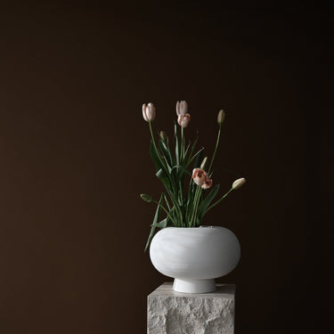 Kabin Vase - Fat - Bone White