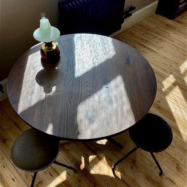 COMPASS BISTRO TABLE WITH AKRON LOW STOOLS