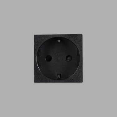 Schuko Type F Socket Module 45MM Black