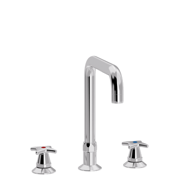 Cross handle 3-hole fitting with u200mm spout