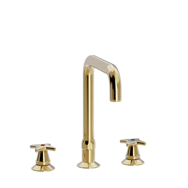 Cross handle 3-hole fitting with u200mm spout