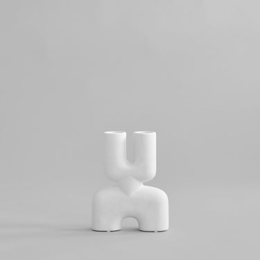 Cobra Vase Double - Mini - Bone White