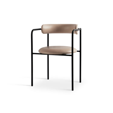 FF Chair 4 Legs Rounded Upholstery Black Frame